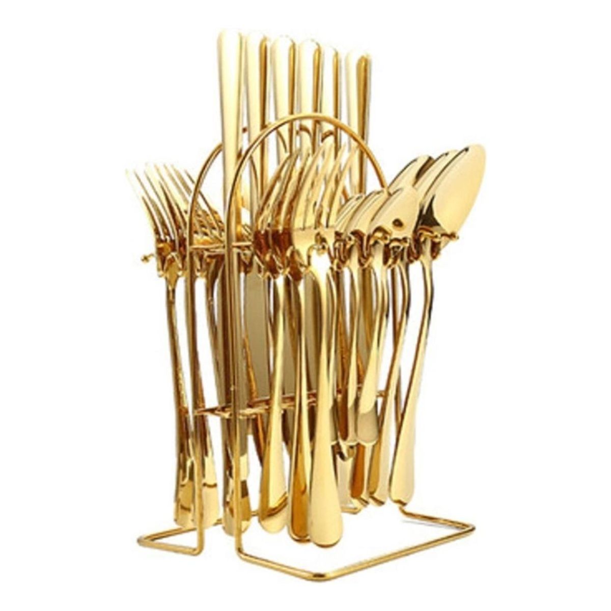 GENERICO - Set de Cubertería de Acero Inoxidable 24 Piezas