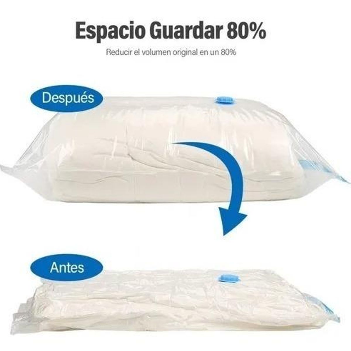 GENERICO - Pack de 12 Bolsas Organizadoras al Vacío con Bomba Manual