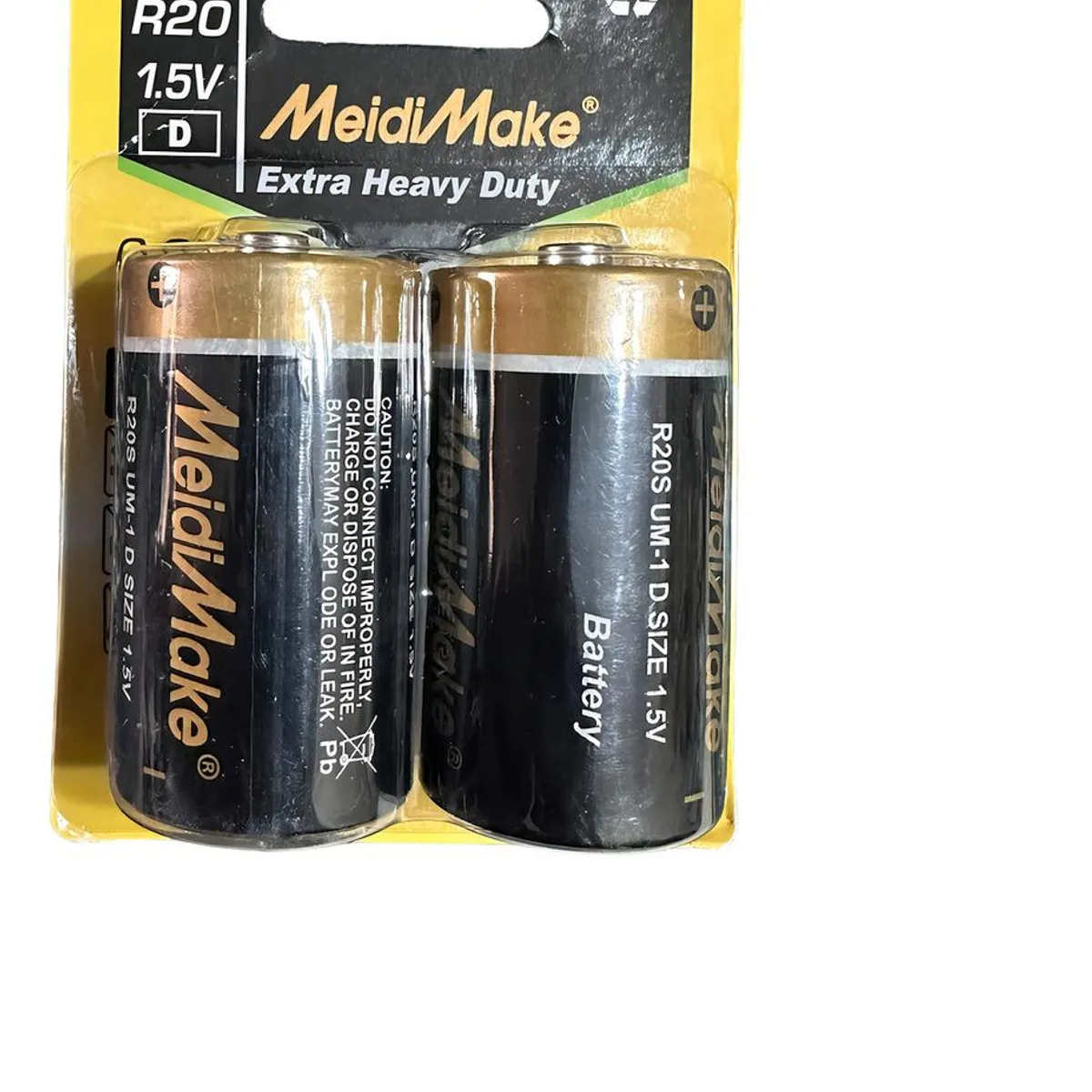 GENERICO - Batería Tipo D Carbon Meidimake - Pack de 2 Unidades