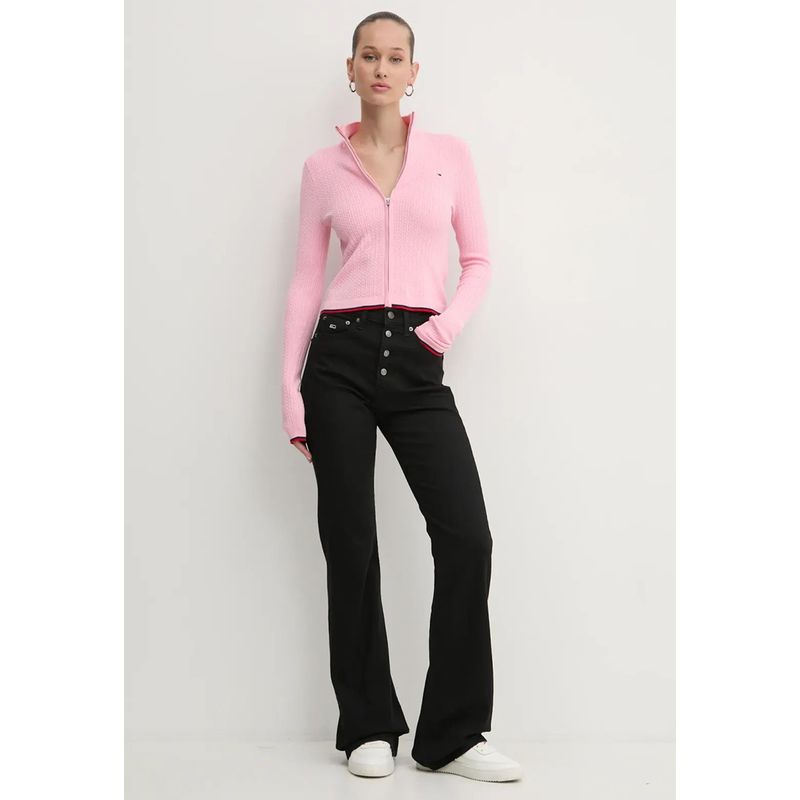 TOMMY HILFIGER - Jeans Sylvia Flare Fit Con Logo Gris Tommy Jeans