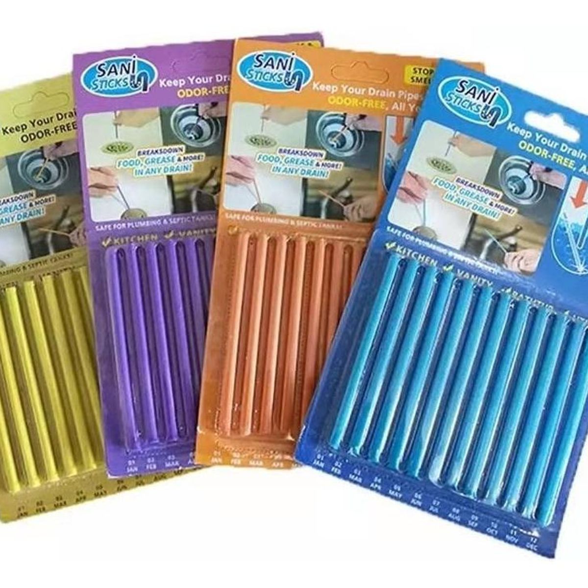 GENERICO - Kit de 120 Barras para Limpieza de Cañerías y Desagües