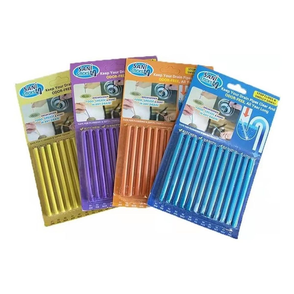 GENERICO - Kit de 120 Barras para Limpieza de Cañerías y Desagües