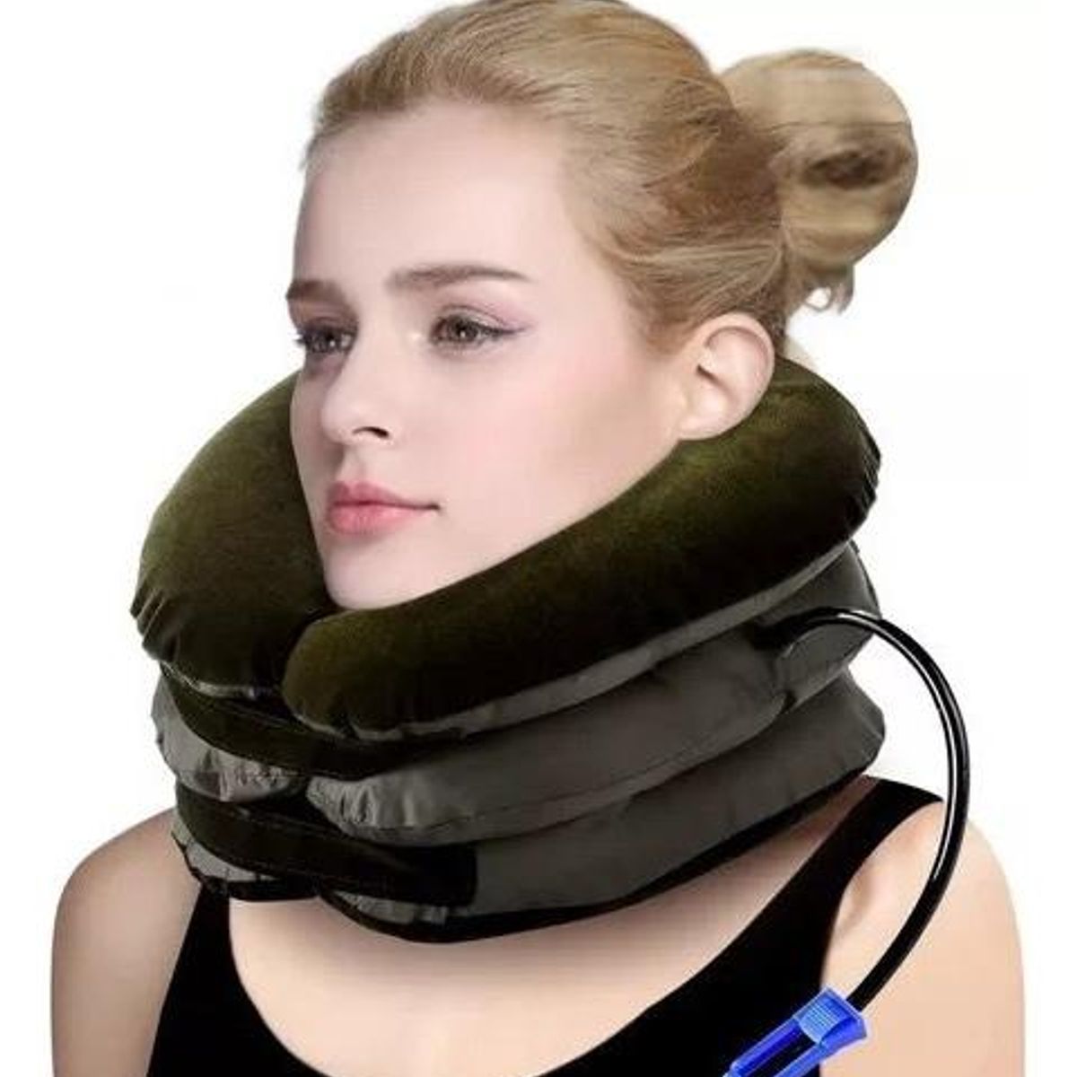 GENERICO - Cojín Inflable de 3 Capas para Alivio Cervical