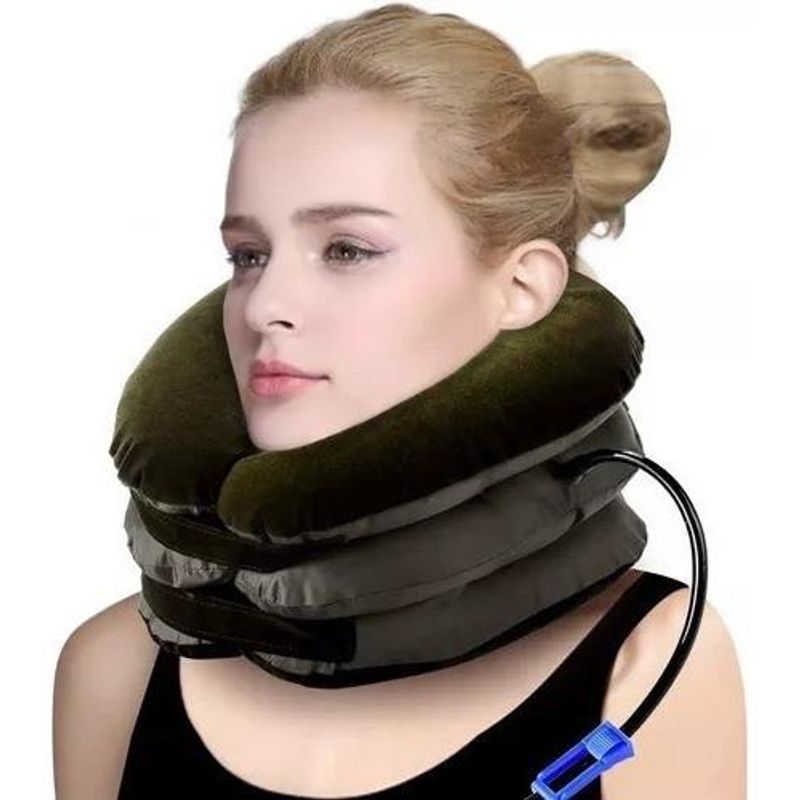 GENERICO - Cojín Inflable de 3 Capas para Alivio Cervical