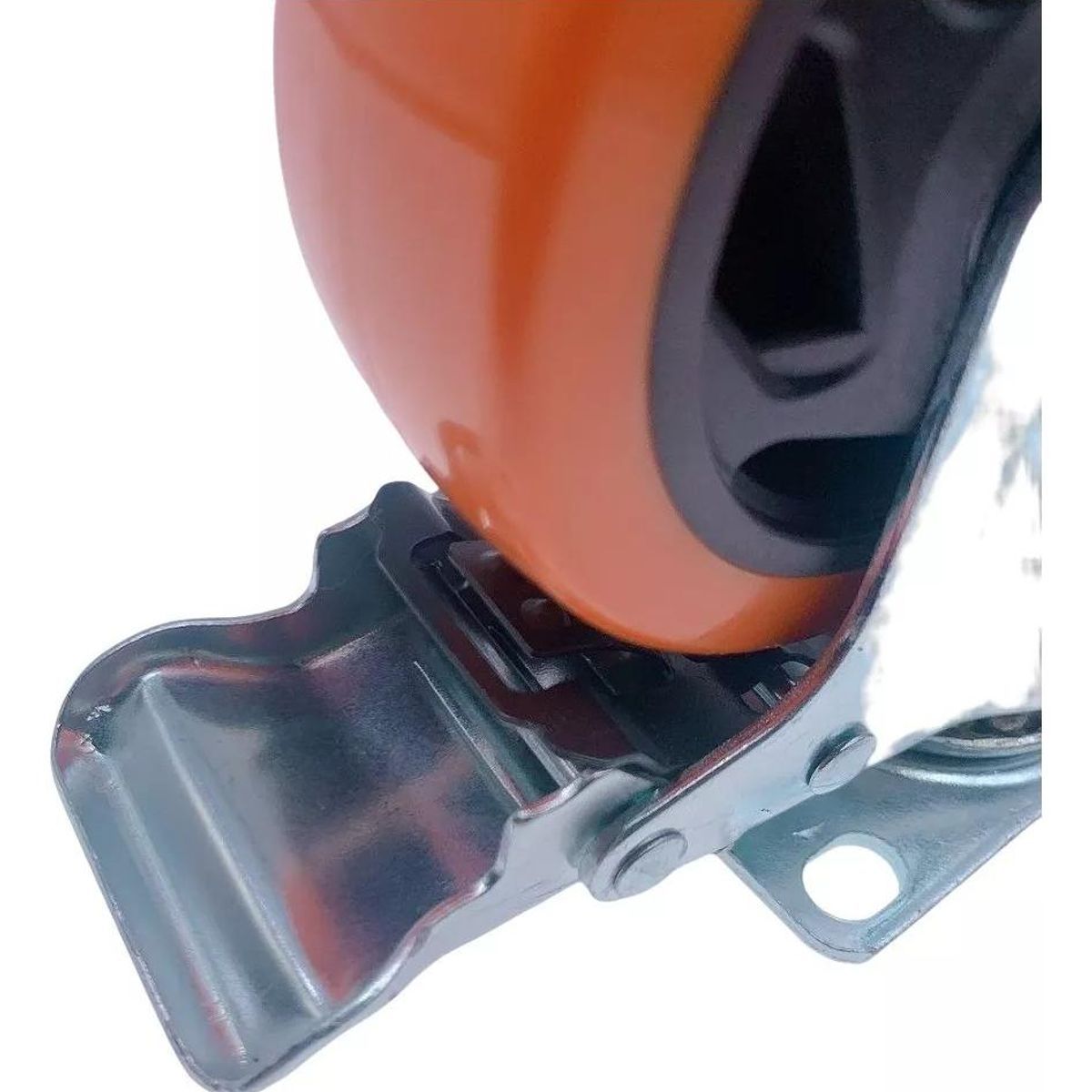 GENERICO - Pack de 4 Ruedas Giratorias de Poliuretano con Frenos 3"