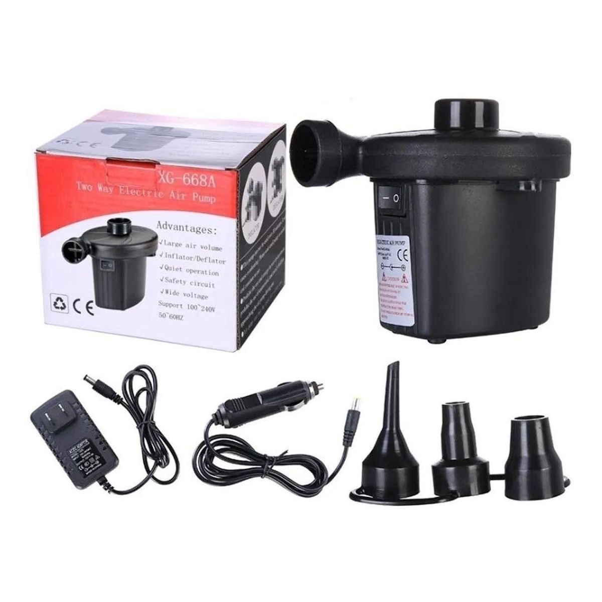 GENERICO - Inflador Eléctrico Compacto Multifuncional 220V12V