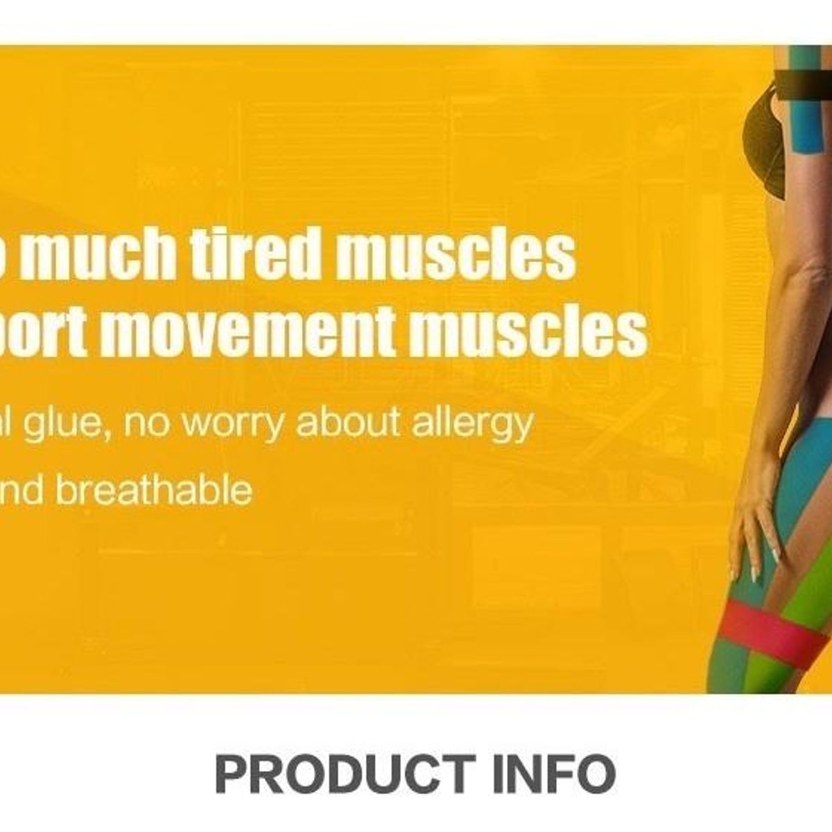 GENERICO - Cinta Kinesiológica Pack de 6 para Sport y Recuperación