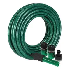 GENERICO - Manguera de Jardín Reforzada 30 Metros con Accesorios