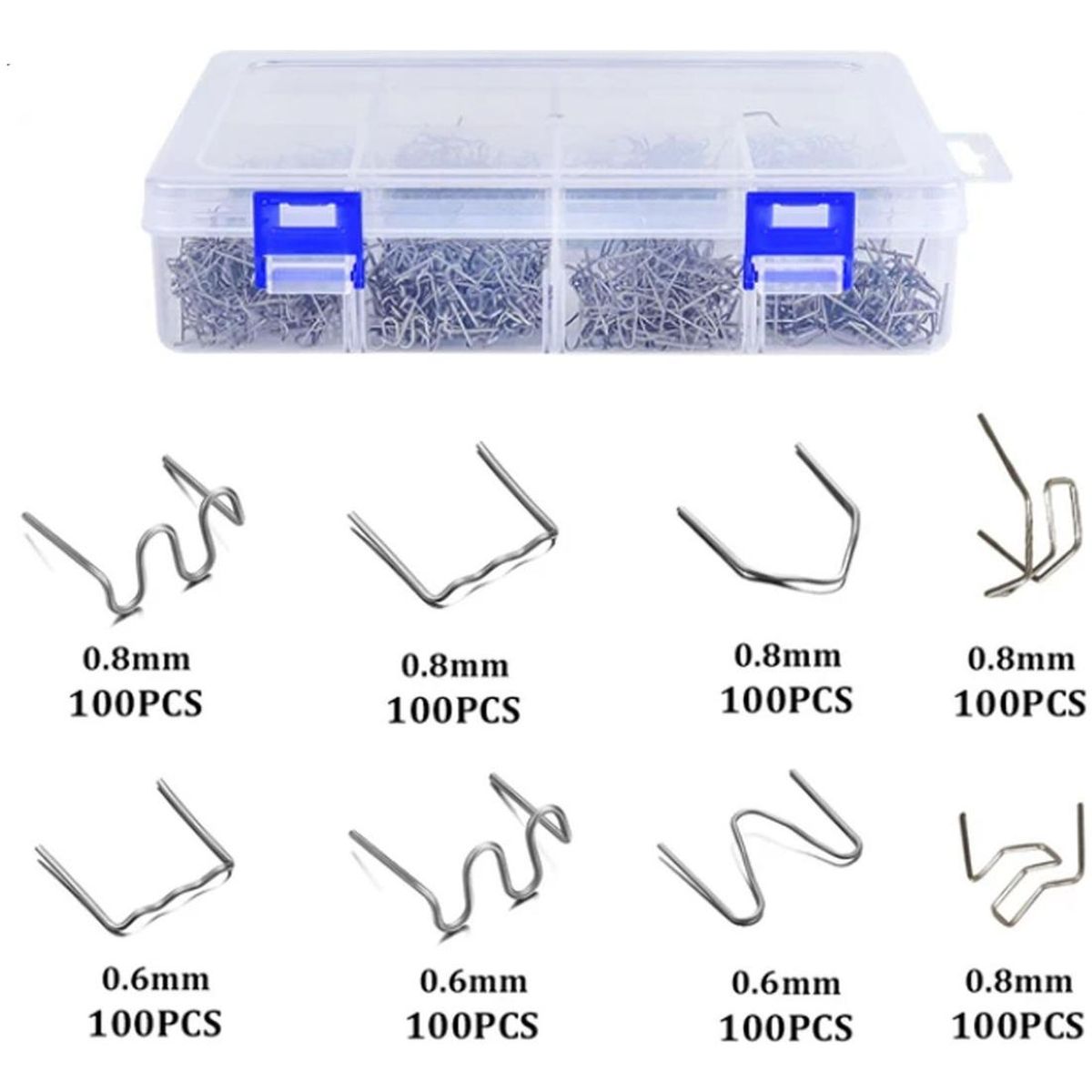 GENERICO - Kit de Grapas para Soldadura de Plásticos - 800 Piezas