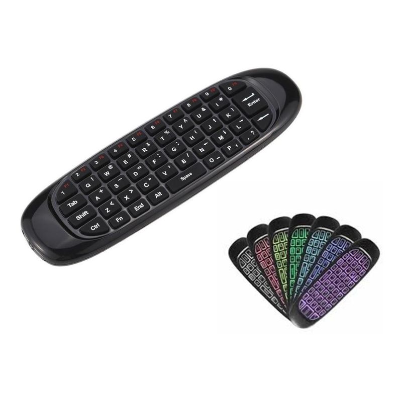 GENERICO - Air Mouse Mini Teclado Recargable para Smart TV y PC