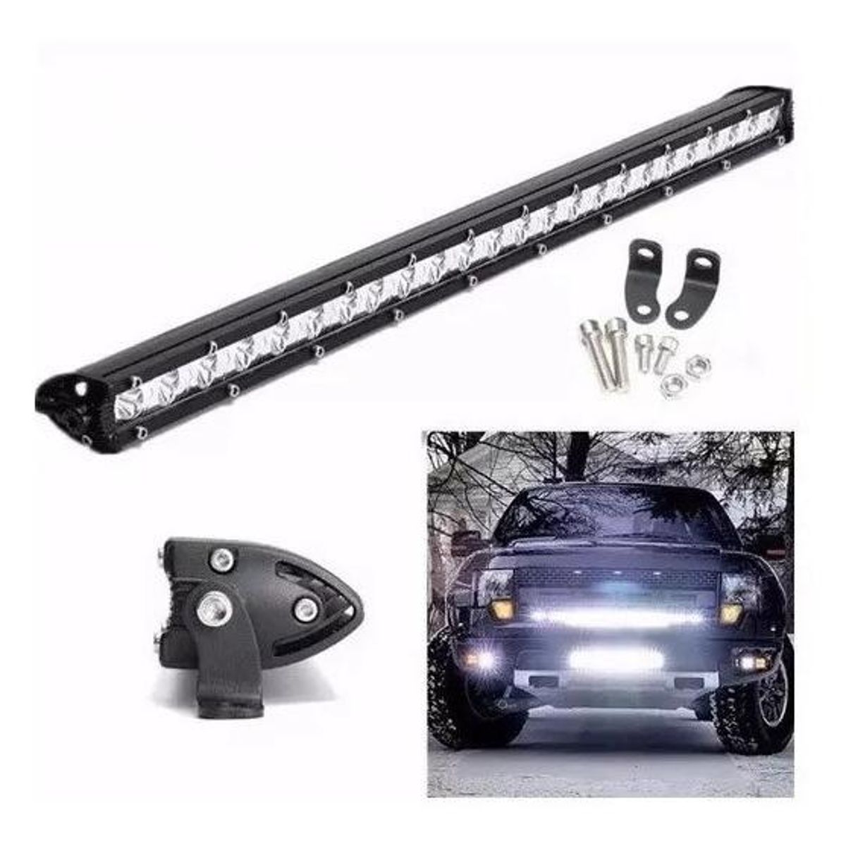 GENERICO - Barra LED 72W Neblinero 4x4 de 65 cm para Auto