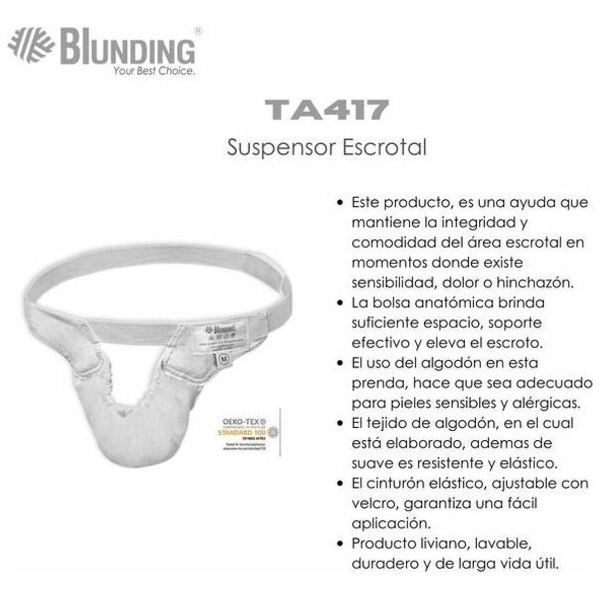 GENERICO - Suspensor Escrotal Blunding - Soporte Ergonómico y Confortable.-