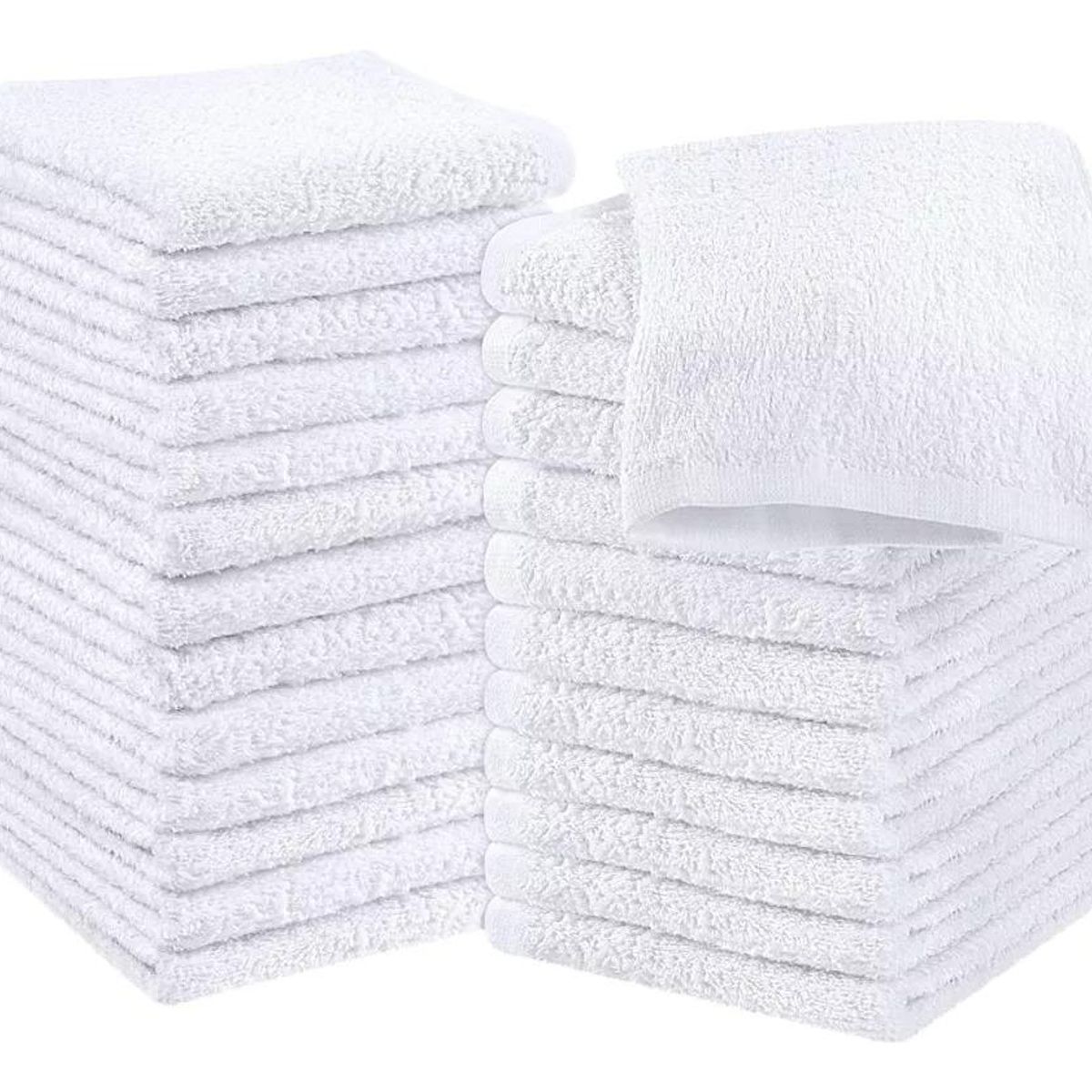 GENERICO - Pack de 12 Toallas de Mano de Algodón Cuadradas 25x25 cm