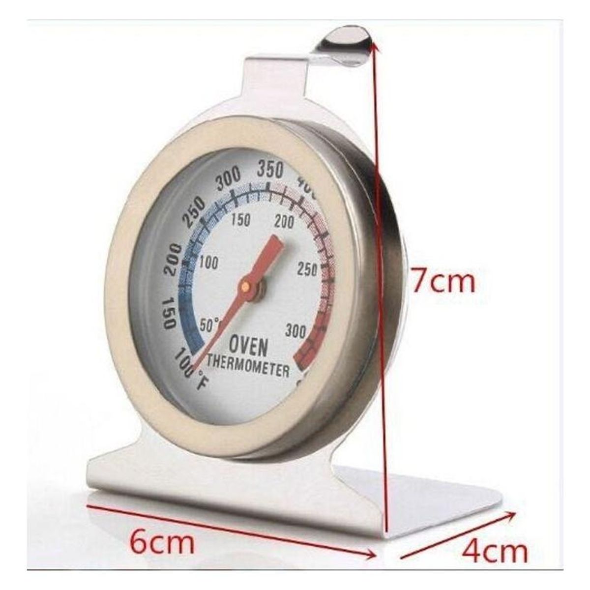 GENERICO - Termómetro de Horno de Acero Inoxidable con Medición Precisa
