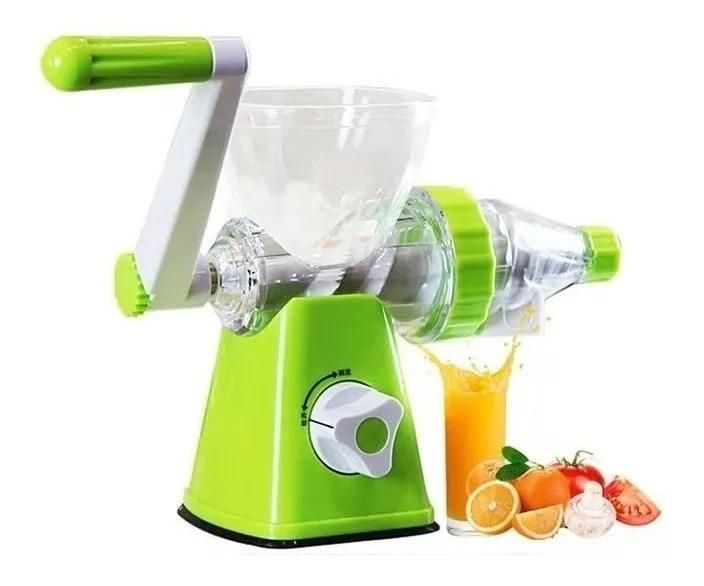 Juguera Batidora Manual Portátil VerdeBlanco 400-600mL