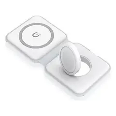 GENERICO - Cargador Inalámbrico Magnético 2 en 1 para iPhone y Apple Watch