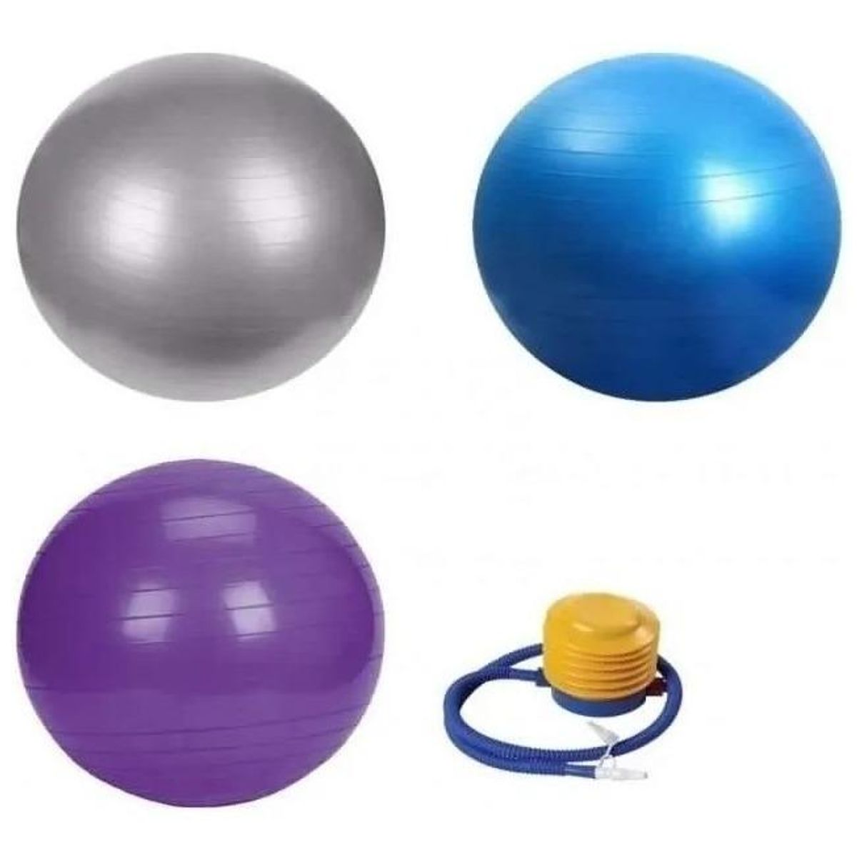 GENERICO - Pelota de Yoga 75 cm con Inflador para Pilates y Fitness