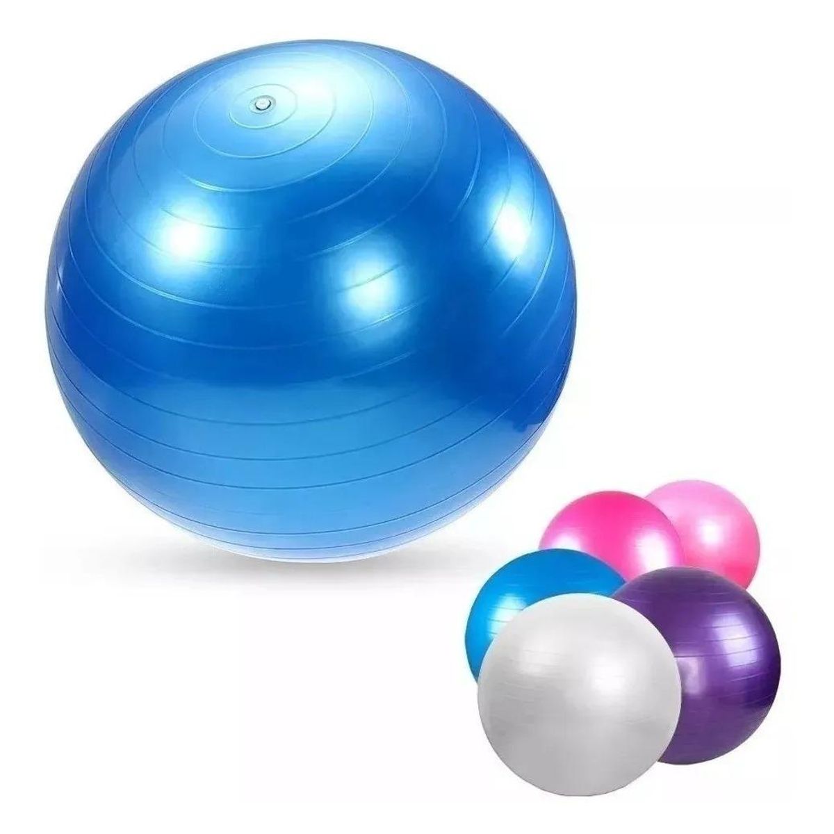 GENERICO - Pelota de Yoga 75 cm con Inflador para Pilates y Fitness
