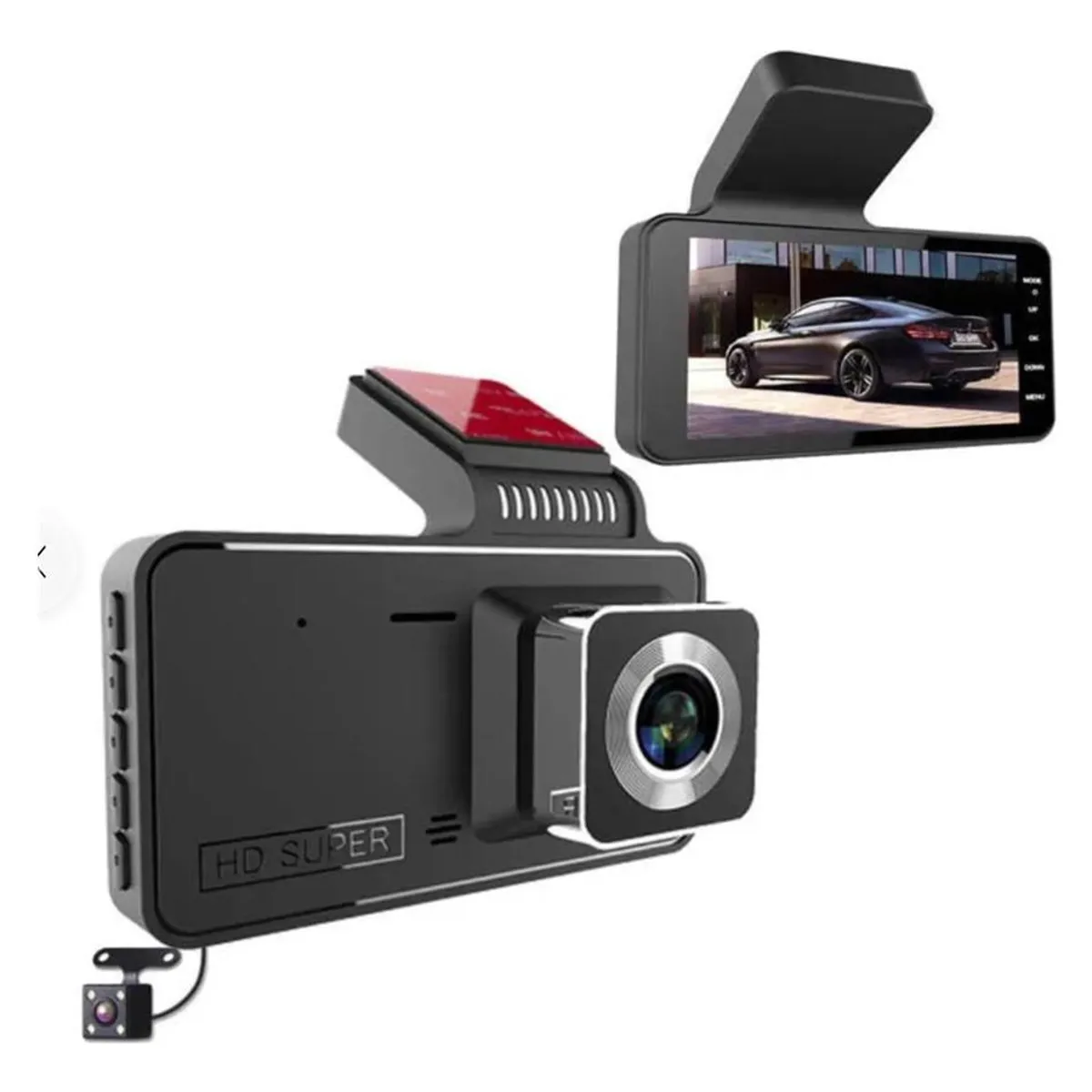 GENERICO - Cámara de Seguridad Dash Cam Full HD 1080p con Retroceso