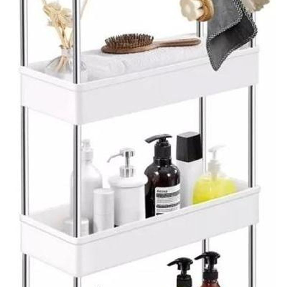 GENERICO - Carrito Organizador Delgado 4 Niveles para Baño y Cocina