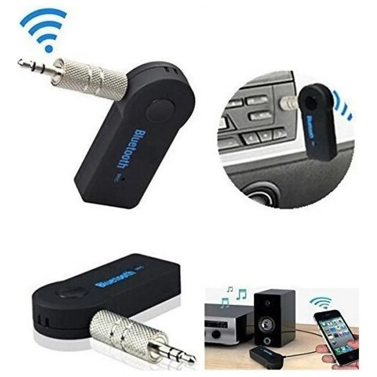 GENERICO - Pack de 5 Adaptadores Bluetooth 35mm para Audio