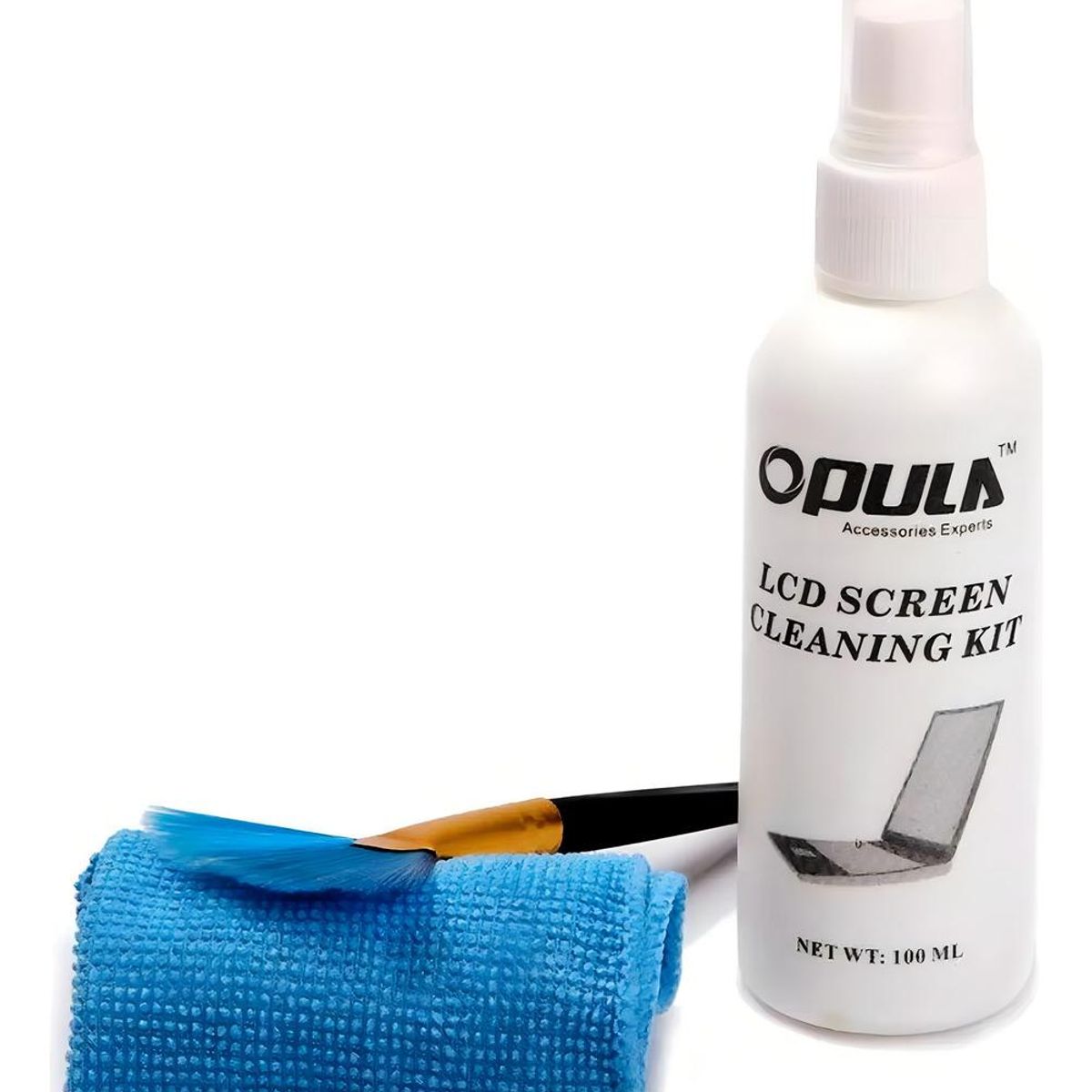 GENERICO - Kit de Limpieza para Pantallas con Paño y Brocha