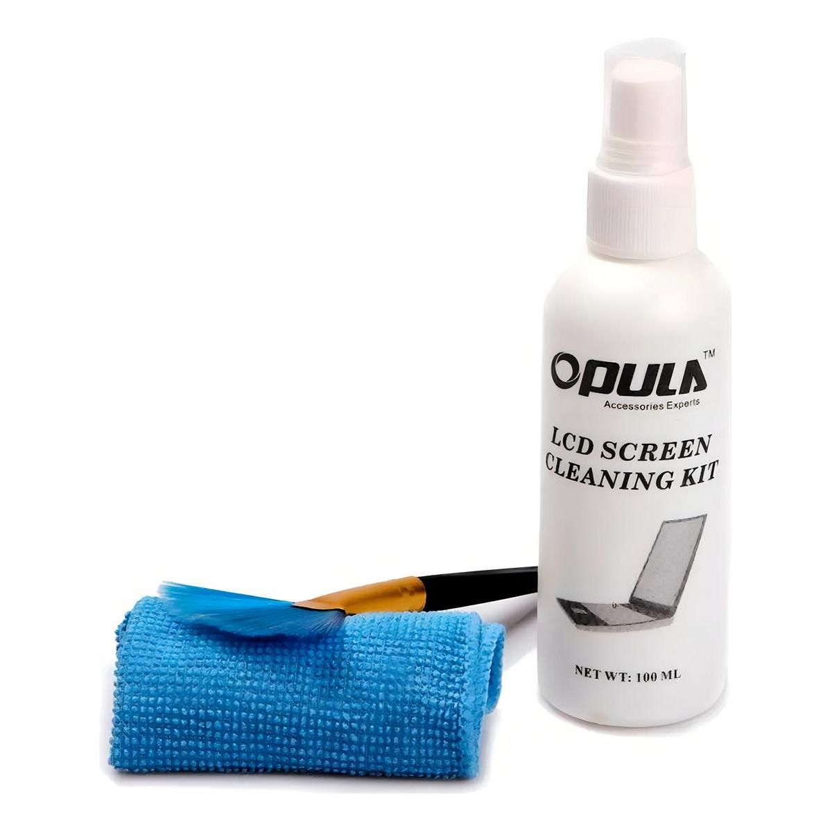 GENERICO - Kit de Limpieza para Pantallas con Paño y Brocha