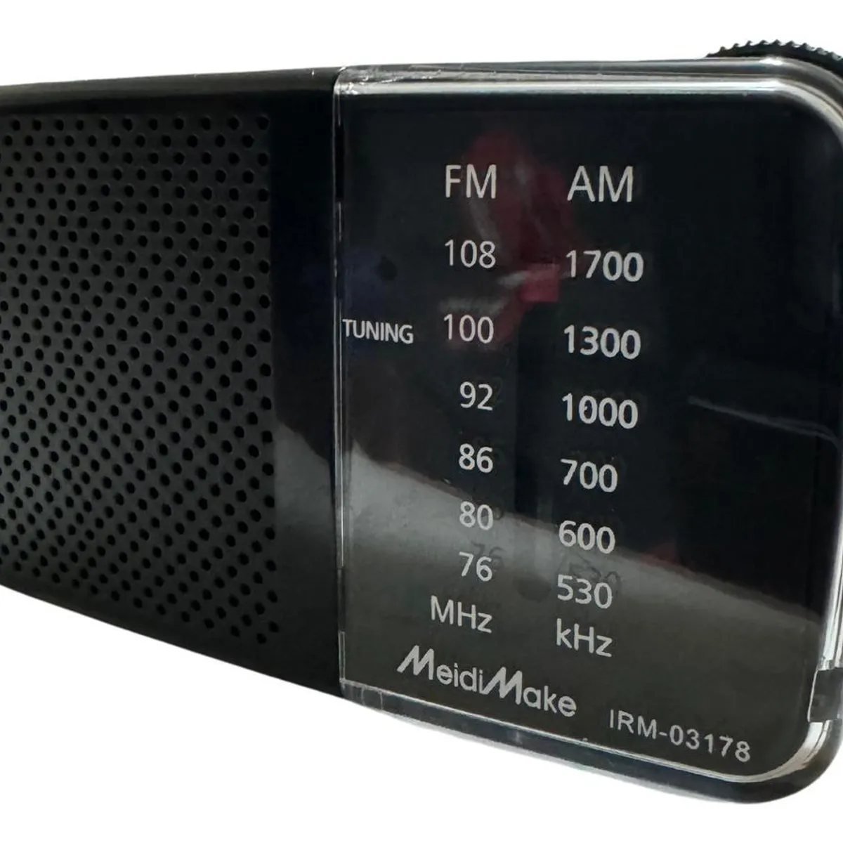 GENERICO - Radio Portátil Analógico AMFM Compacta y Ligera con Pilas