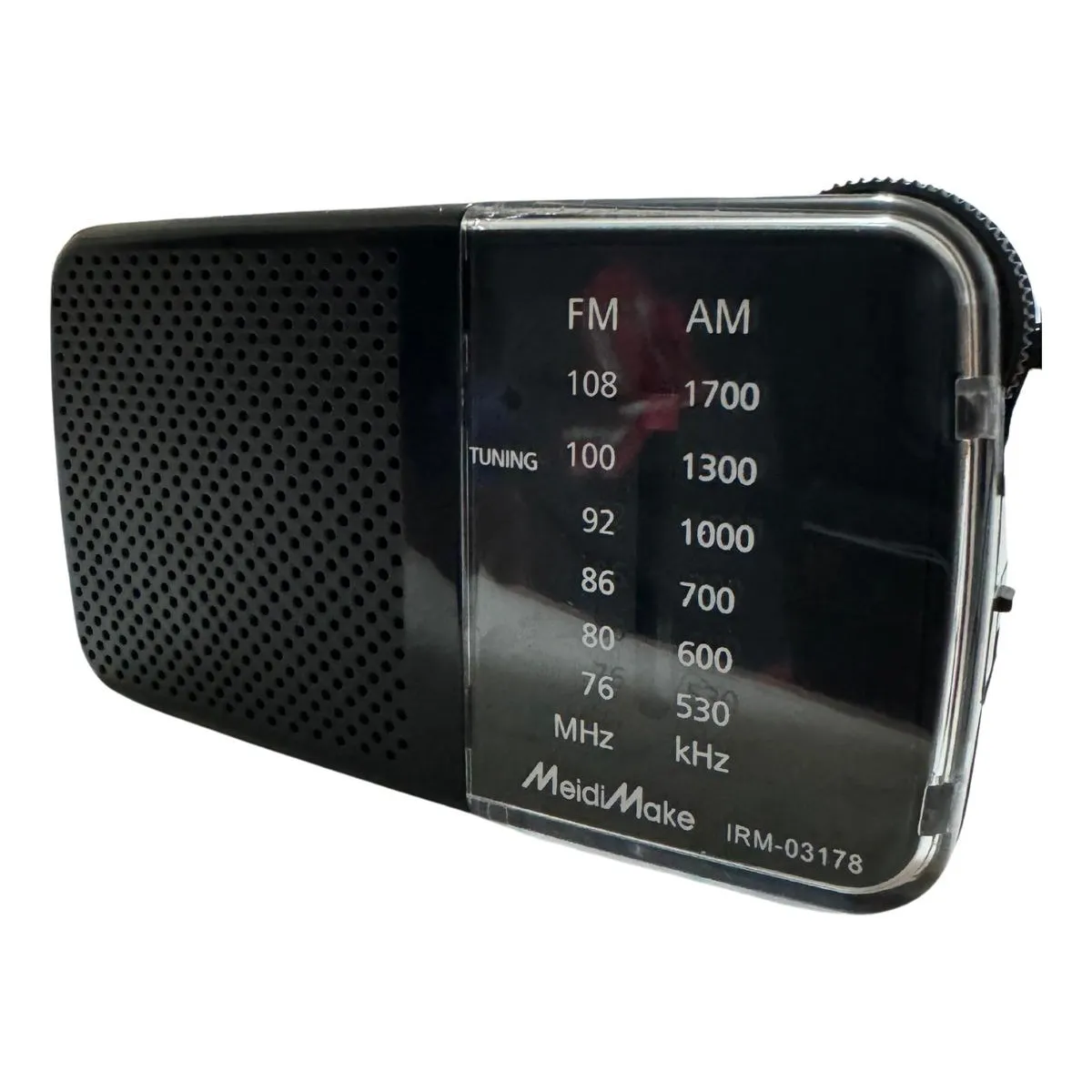 GENERICO - Radio Portátil Analógico AMFM Compacta y Ligera con Pilas