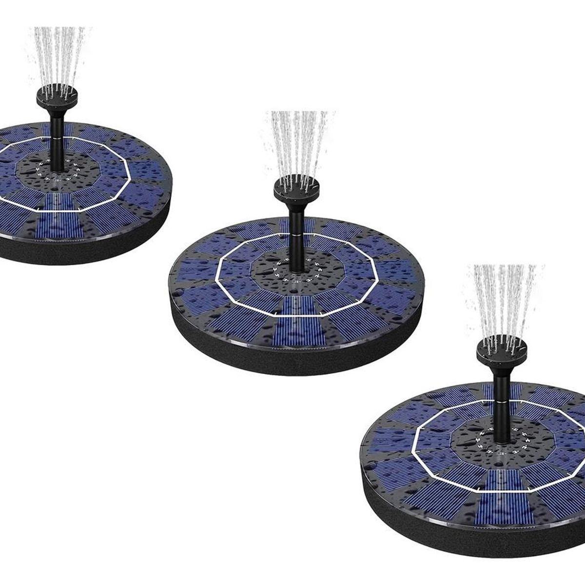 GENERICO - Pack de 3 Fuentes Solares Flotantes para Piscina