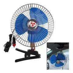 GENERICO - Ventilador Oscilante 12V para Auto con Clip de Seguridad