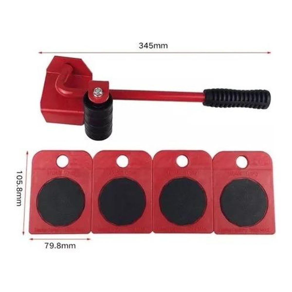 GENERICO - Elevador y Ruedas Palanca para Mover Muebles Pesados