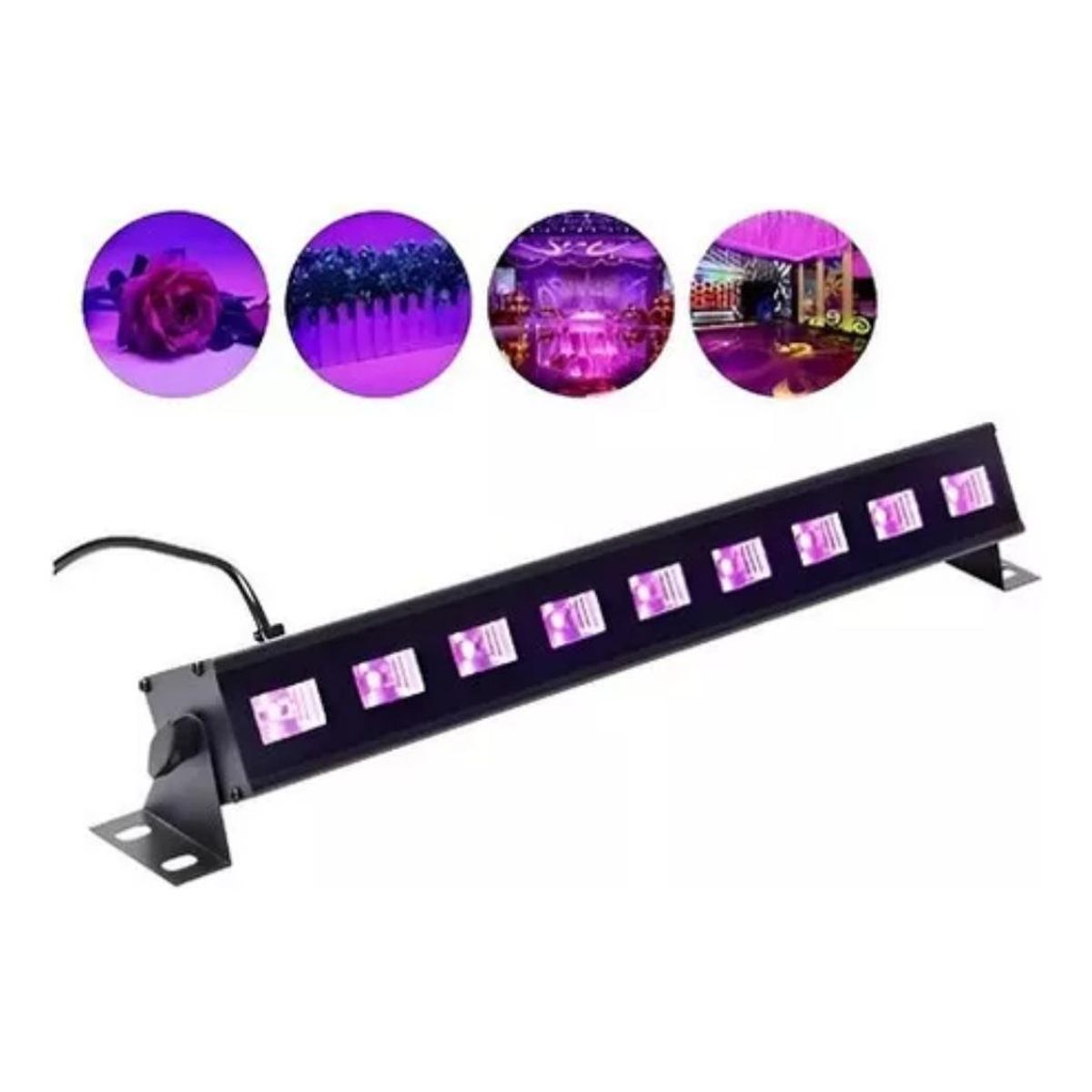 GENERICO - Barra LED UV 9x3W para Efectos de Luz y Decoración