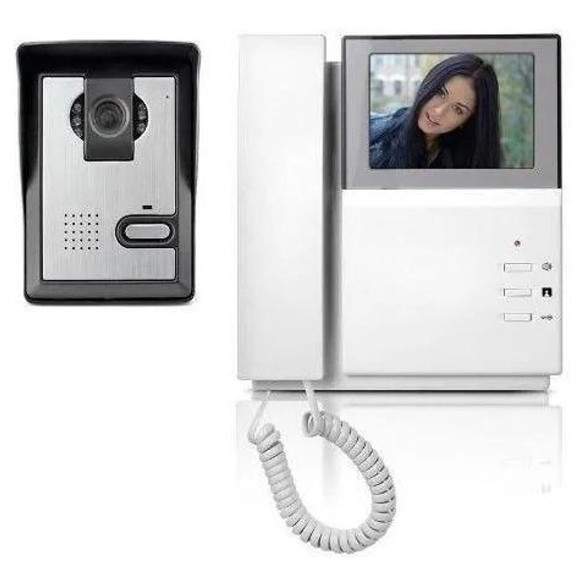 GENERICO - Citófono Timbre con Cámara y Teléfono Alámbrico 43" TFT LCD