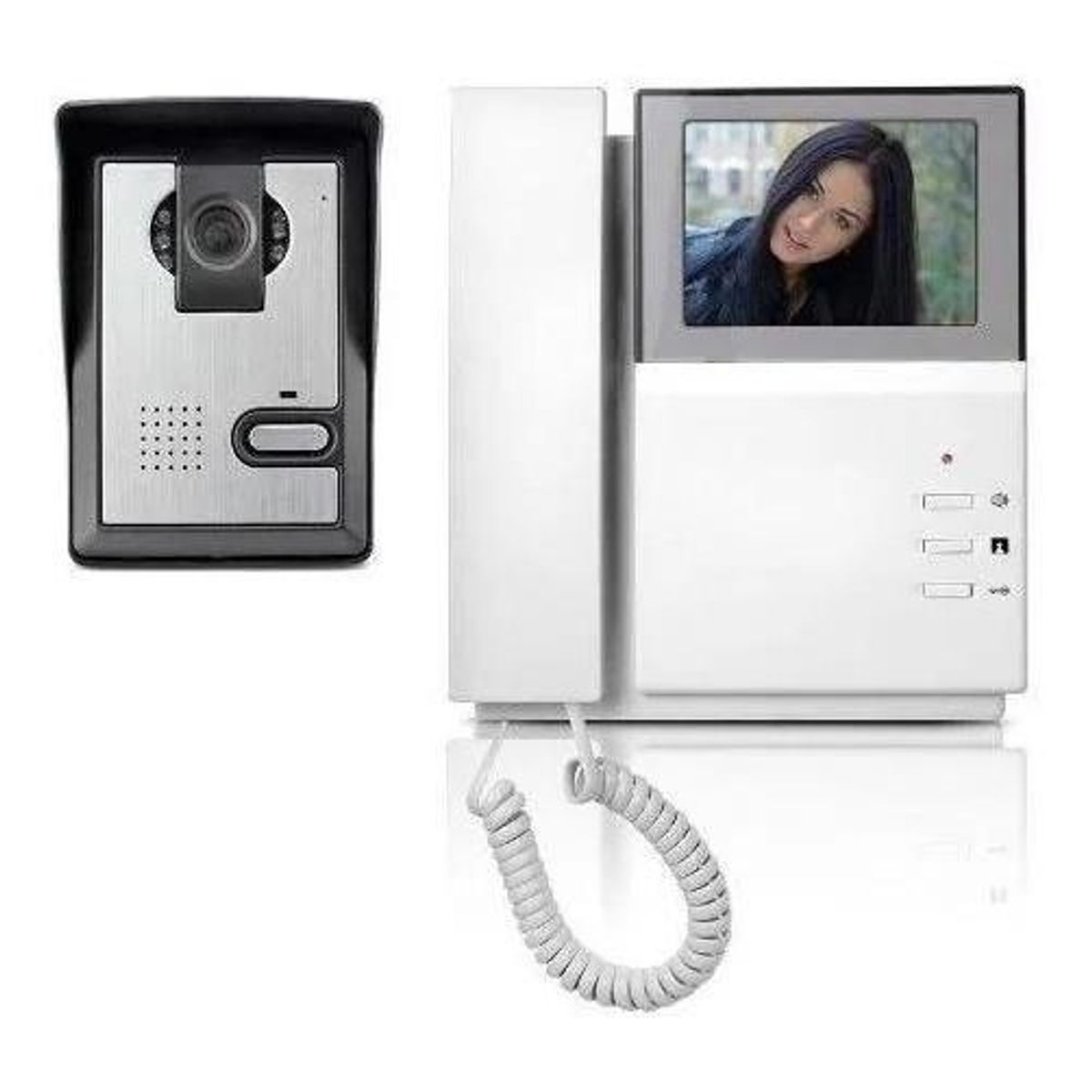 GENERICO - Citófono Timbre con Cámara y Teléfono Alámbrico 43" TFT LCD