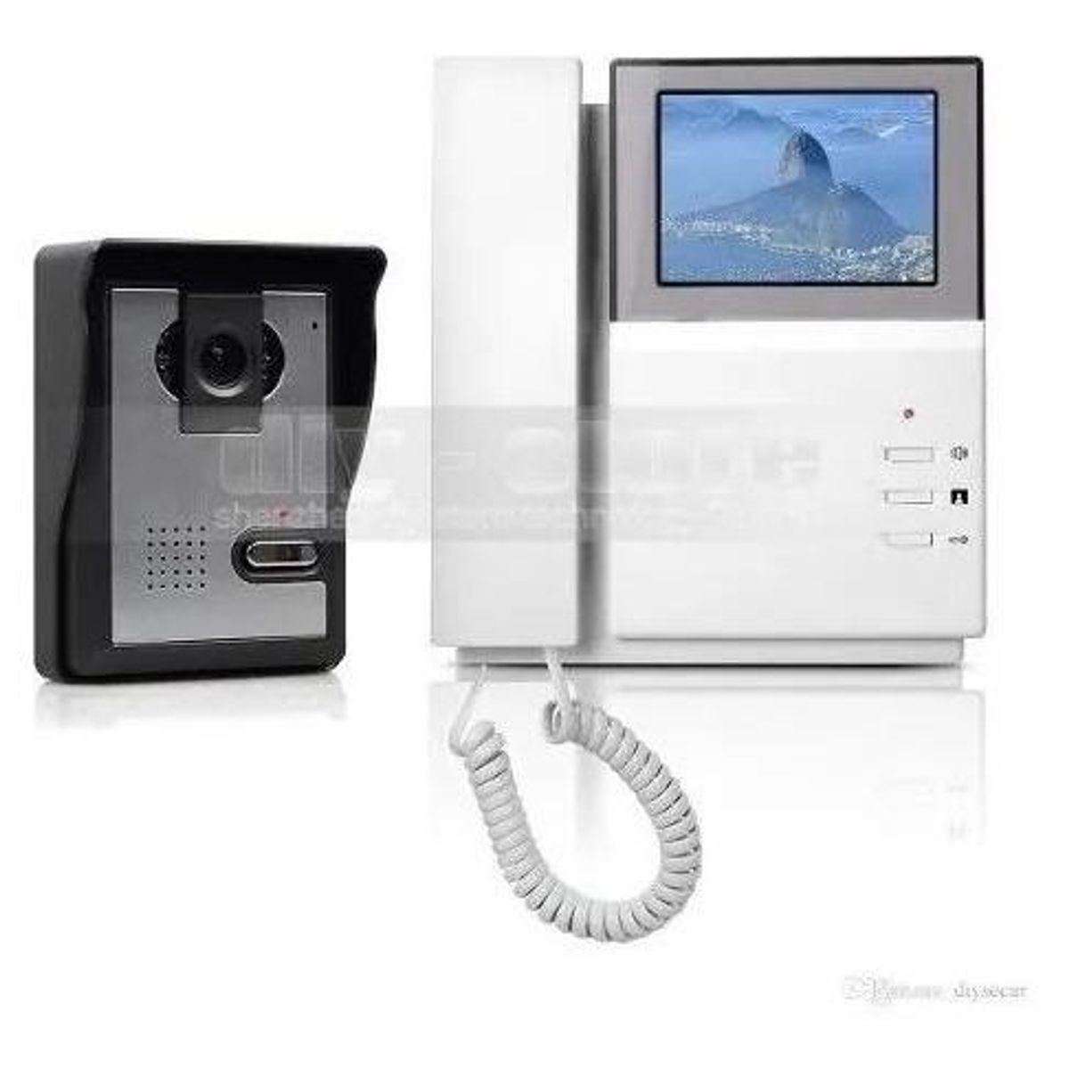 GENERICO - Citófono Timbre con Cámara y Teléfono Alámbrico 43" TFT LCD