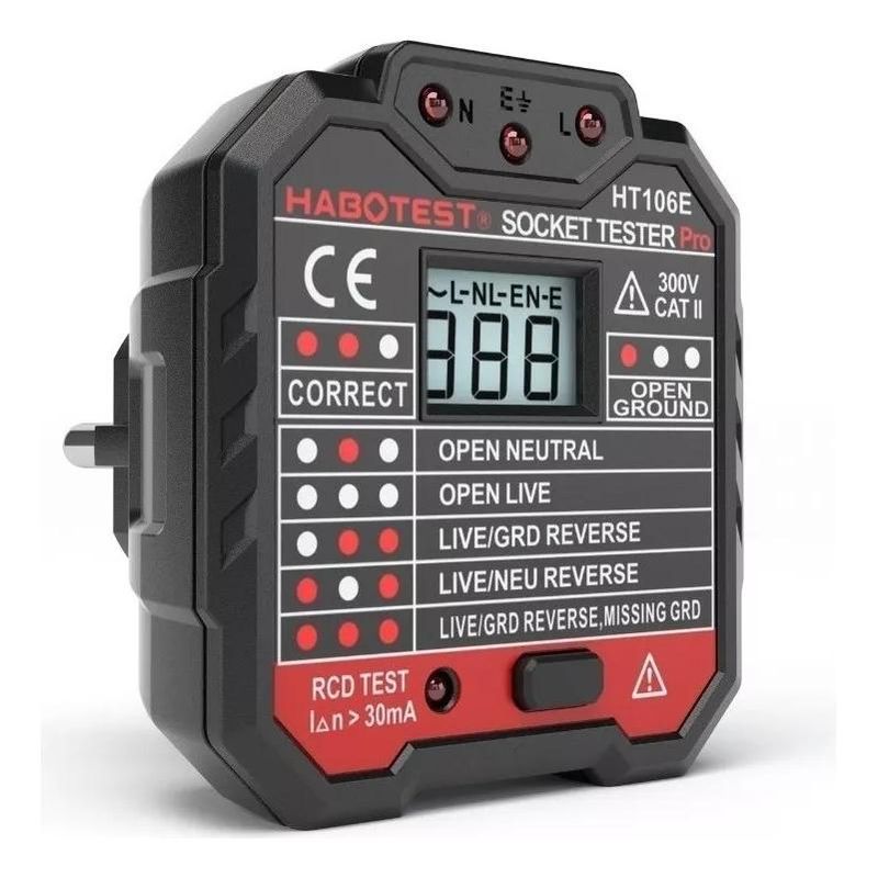 GENERICO - Probador Diferencial de Enchufes para Seguridad Eléctrica