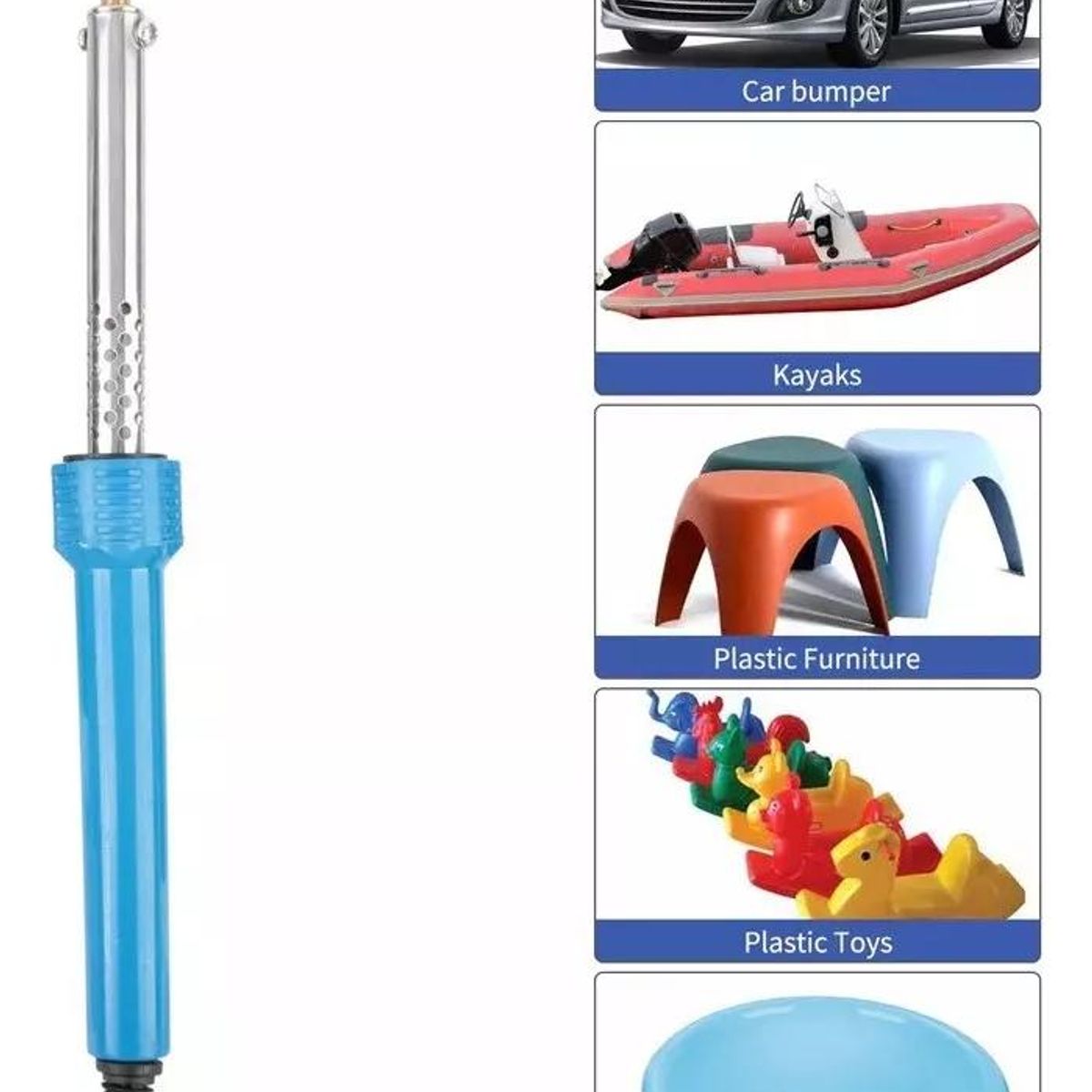 GENERICO - Kit de Soldadura de Plástico con Varillas y Accesorios