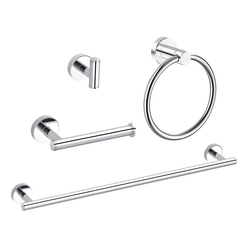 GENERICO - Set de 4 Accesorios Modernos de Baño en Acero