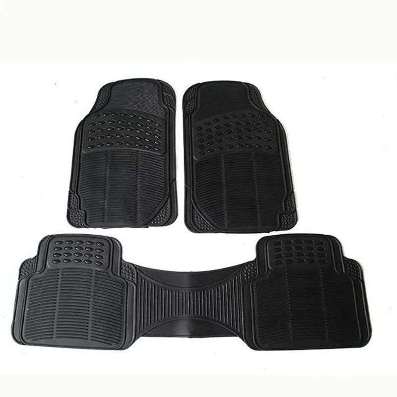 GENERICO - Alfombra de Goma para Auto Universal 3 Piezas Color Camello