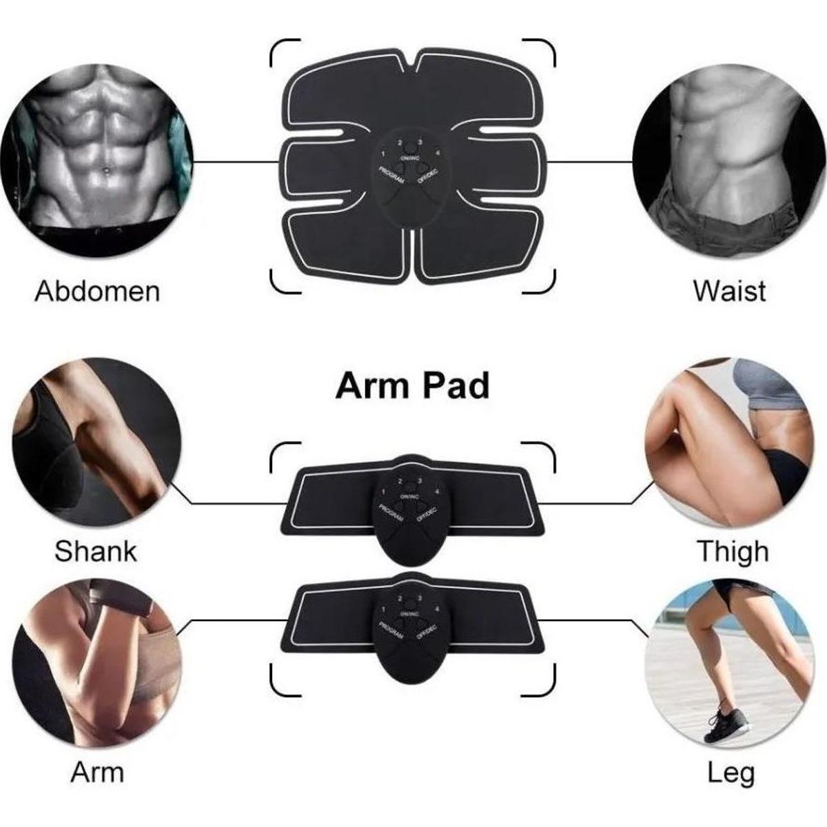 GENERICO - Kit Electrofisico Electroestimulador Muscular 3 en 1