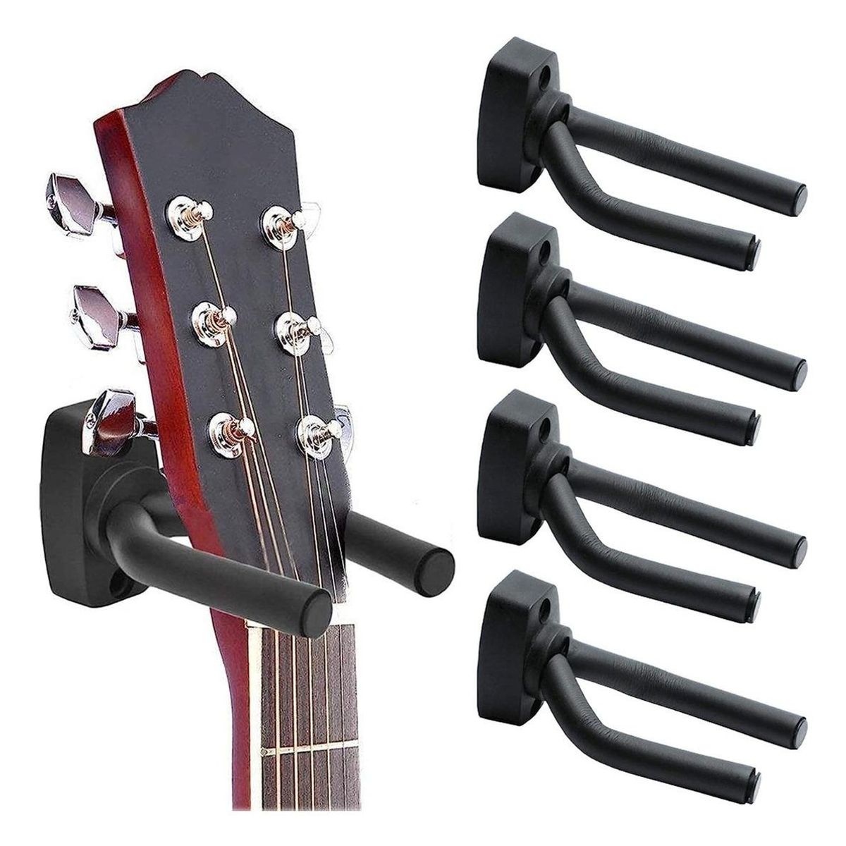 GENERICO - Pack de 4 Soportes de Pared para Instrumentos