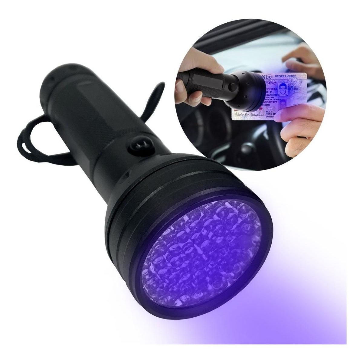 GENERICO - Linterna UV Ultravioleta con 51 LEDs para Detección de Orina