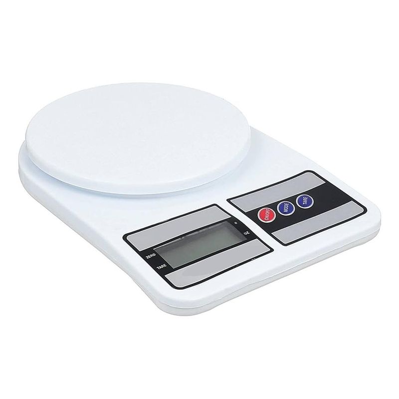 GENERICO - Balanza Digital de Cocina 10 Kg con Función Tara Blanca