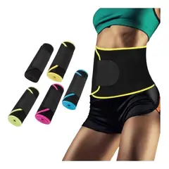 GENERICO - Faja Reductora Deportiva Negra Ajustable y Elástica