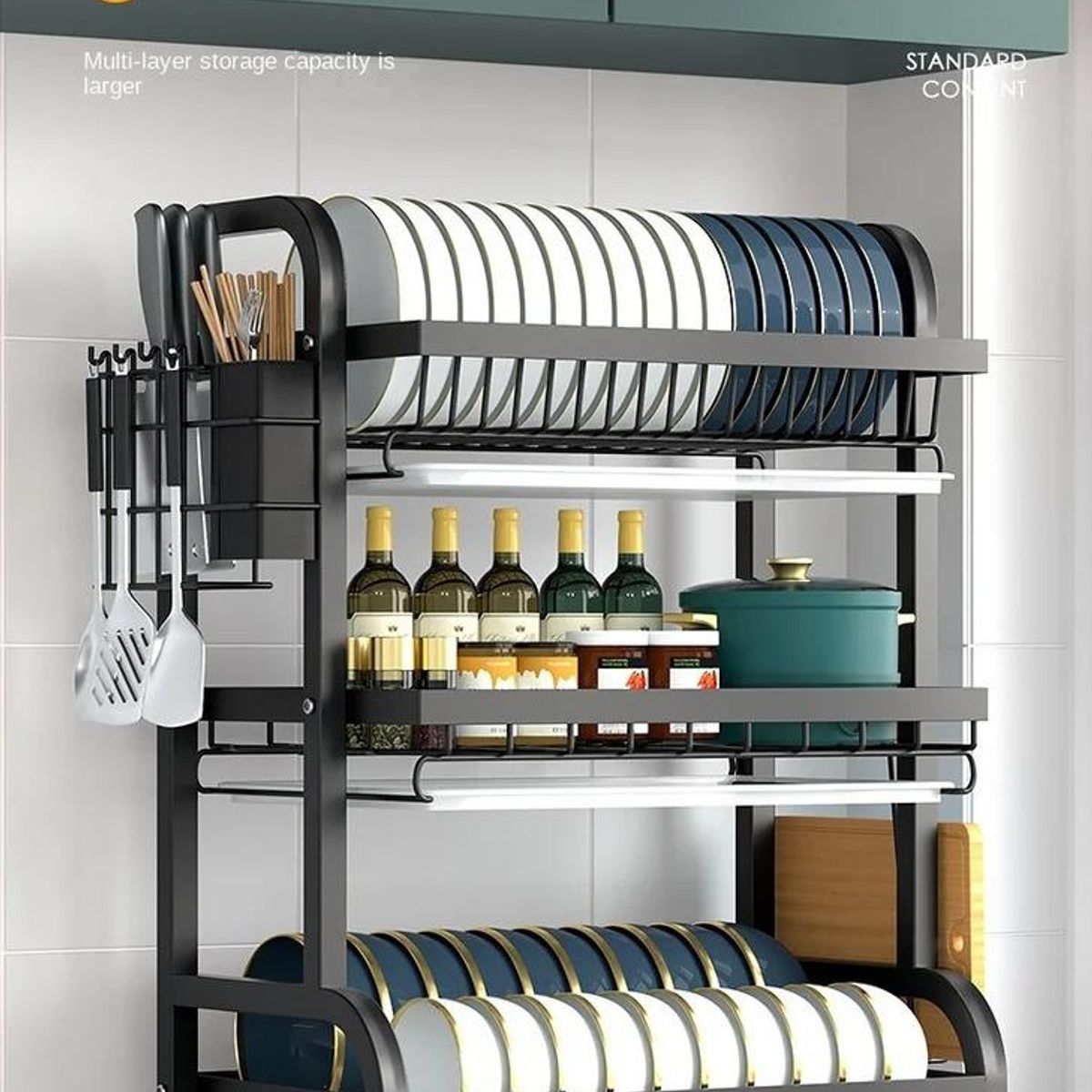 GENERICO - Secador Escurridor de Platos 3 Niveles Eficiente