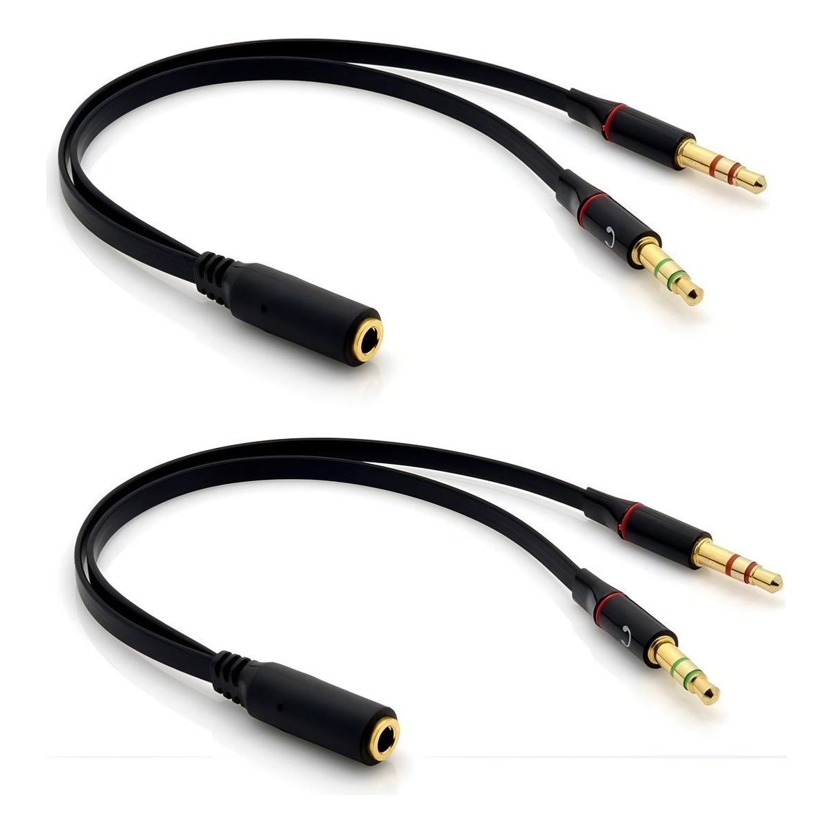 GENERICO - Pack de 2 Cables Adaptadores 35mm para Audio y Micrófono