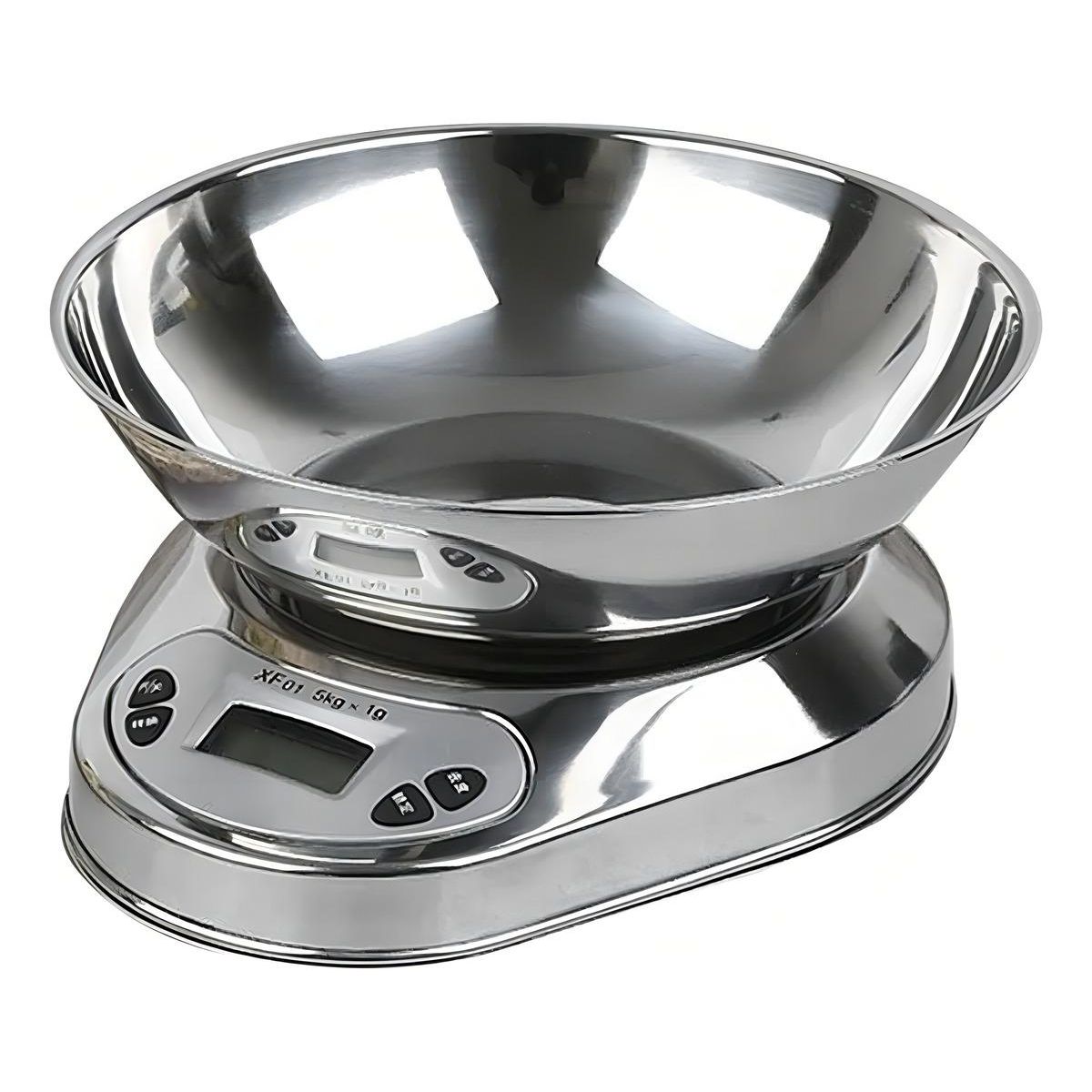 GENERICO - Balanza Digital de Cocina de Acero Inoxidable con Bowl 5kg