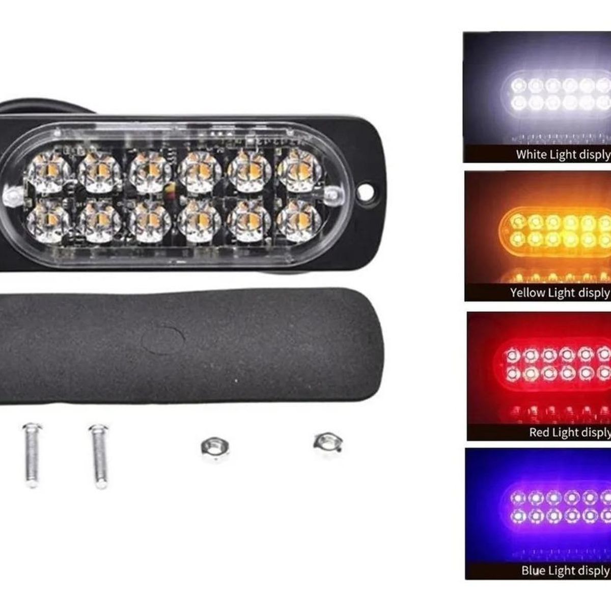 GENERICO - Foco Neblinero Estroboscópico 12-24V con 12 LEDs