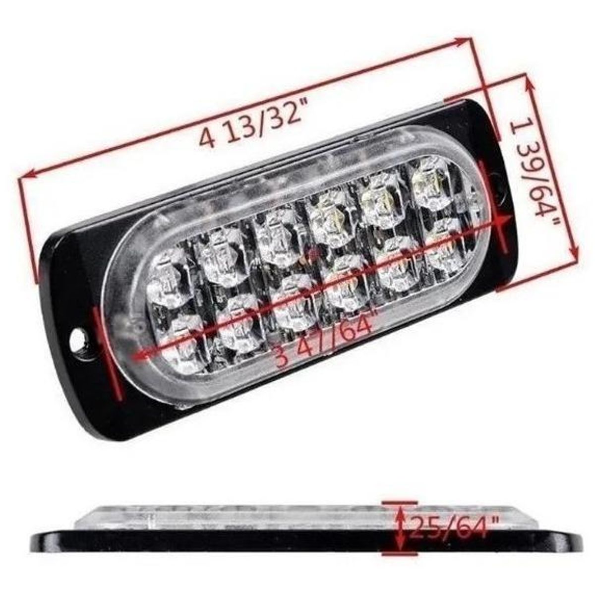 GENERICO - Foco Neblinero Estroboscópico 12-24V con 12 LEDs